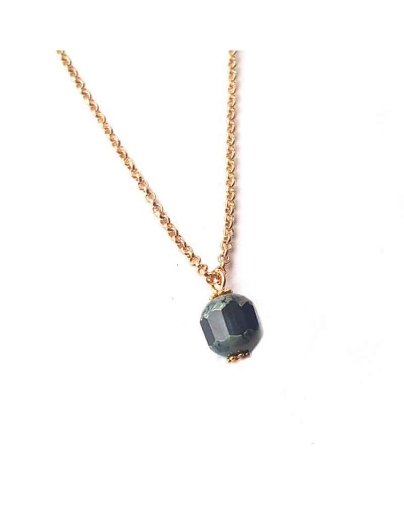 Ketting | FINE | facet blauw