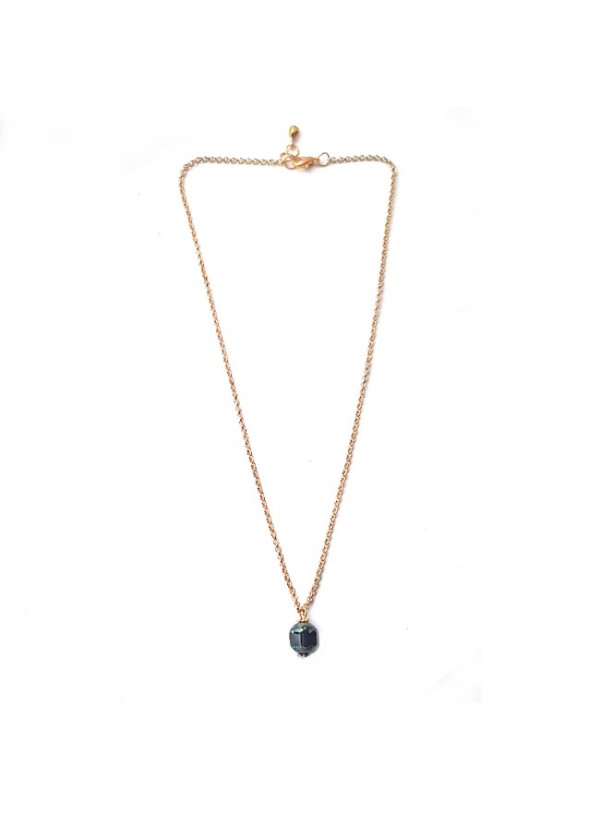 Ketting | FINE | facet blauw