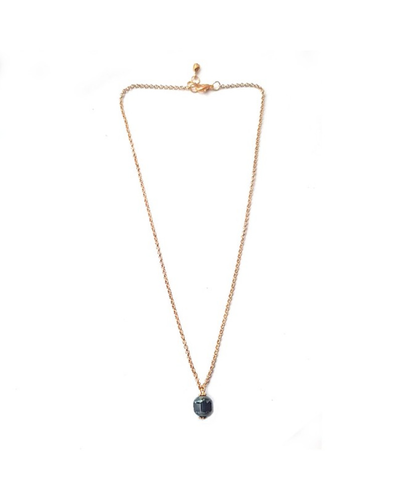 Ketting | FINE | facet blauw