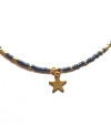 Ketting | Fine Miyuki Ster | Blauw