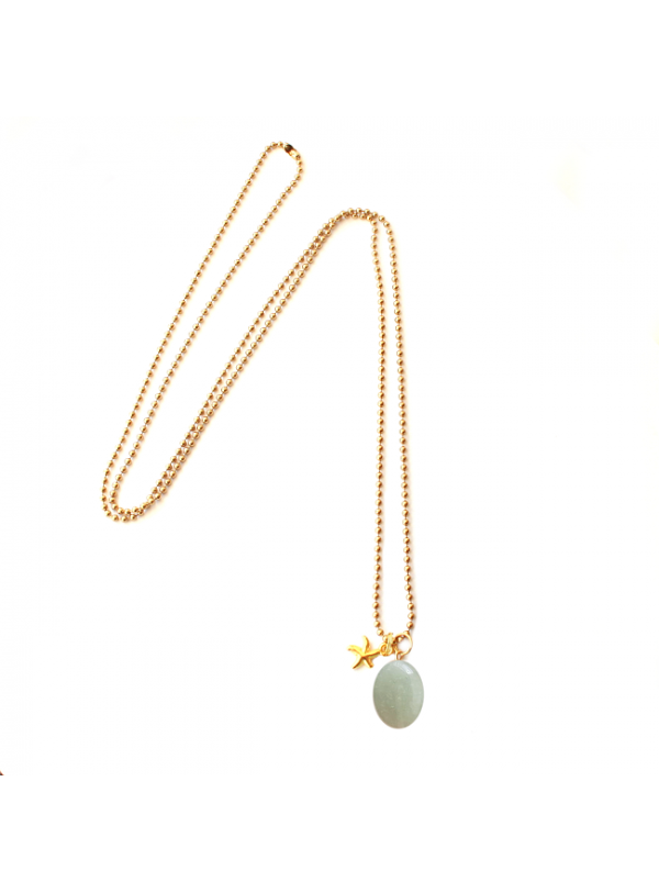 Ketting T I N Y Aventurijn Ovaal