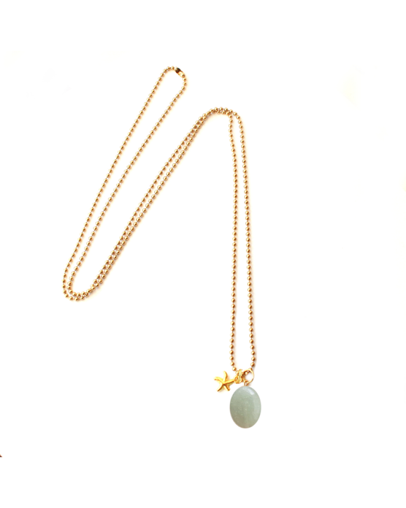 Ketting T I N Y Aventurijn Ovaal