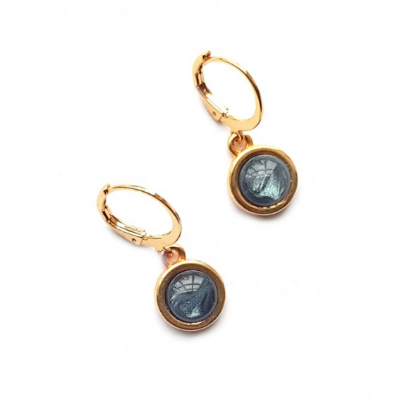 Oorbellen | Cabochon | Polaris Shiny Blue