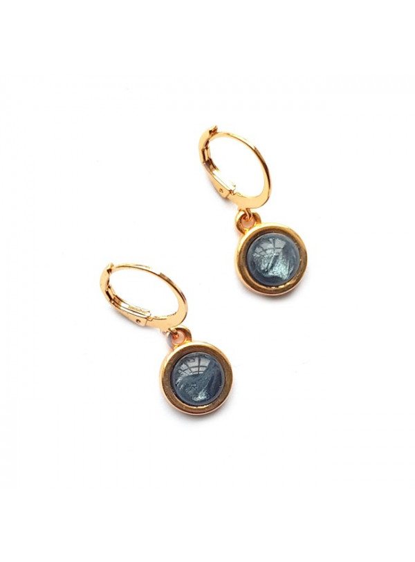 Oorbellen | Cabochon | Polaris Shiny Blue