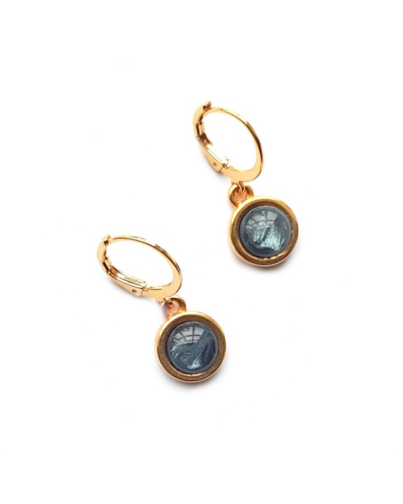 Oorbellen | Cabochon | Polaris Shiny Blue