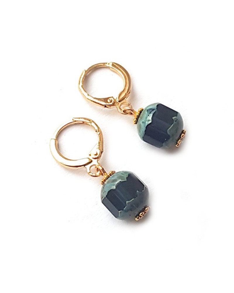 Oorringen | FINE | facet blauw Oorringen | FINE | facet blauw