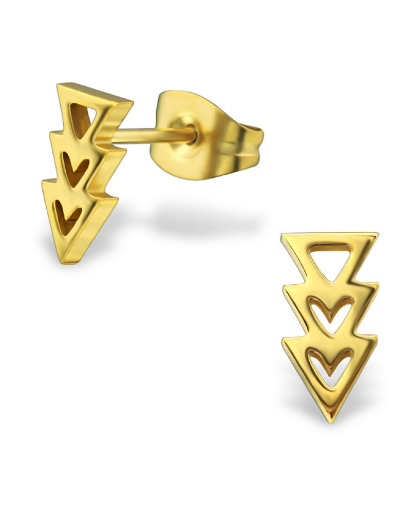 Oorknopjes | SELECT | RVS | Triangles goud