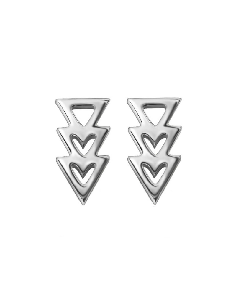 Oorknopjes | SELECT | RVS | Triangles zilver Oorknopjes | SELECT | RVS | Triangles zilver