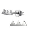 Oorknopjes | SELECT | RVS | Triangles zilver