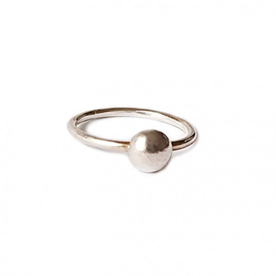 Ring | PUUR | 925 zilver | Ball Large
